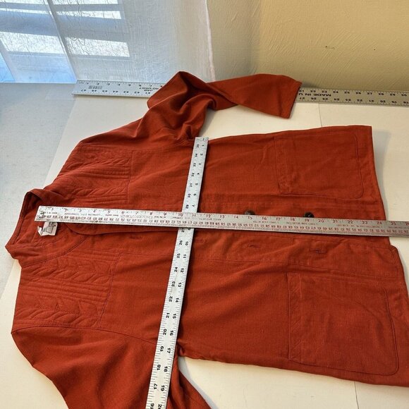Tibetan Trader Womens Rust Orange 100% Cotton Lightweight Jacket Size Small - Picture 11 of 11